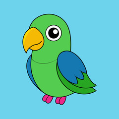 Parrot vector art illustration design