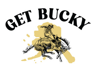Get bucky in alaska cowboy bucking horse