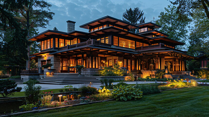 House Interior Decorated with Decorative Lighting, Modern Home Ambience