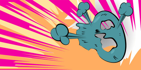 Cartoon Background, comic book backdrop. Retro vector comics pop art illustration design.