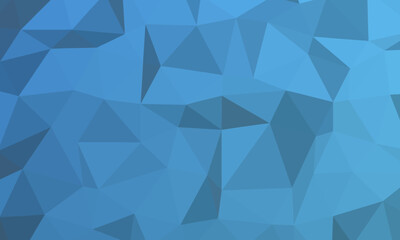 blue low poly banner with triangle shapes background