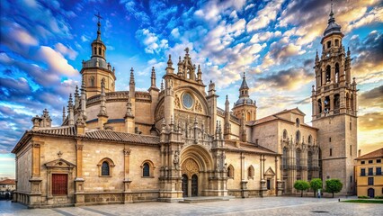 Majestic Gothic cathedral in Albacete, Spain, Albacete, cathedral, Spain, Gothic, architecture, religious, monument