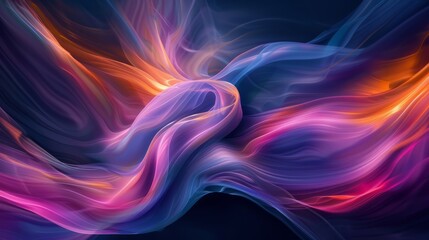 Obraz premium Twisted ribbon background with colorful fluid color effect, with a romantic impression