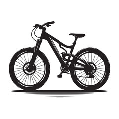 silhouette cycle vector on white background