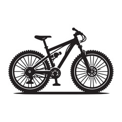 silhouette cycle vector on white background