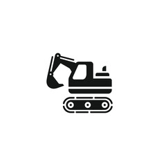 Excavator icon vector. EPS 10 editable vector