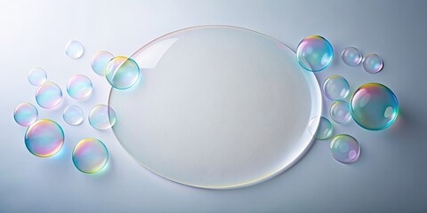 Paper bubble circle with goodbye inscription , farewell, farewell concept, paper bubble, circle