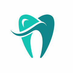 Modern style Dental logo concept on a solid with dental logo vector art illustration white background.