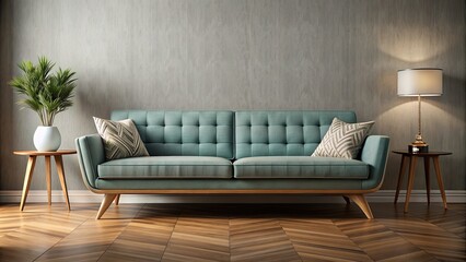 Modern styled MCM sofa in a living room setting, mid century modern, sofa, home decor, interior design, living room, furniture