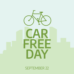 vector graphic of World Car Free Day ideal for World Car Free Day celebration.