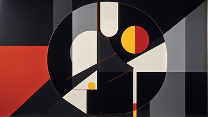 Abstract wallpaper background red yellow circle black