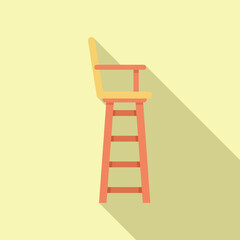 Illustration featuring a tall lifeguard chair, emphasizing the importance of safety and surveillance at a busy beach