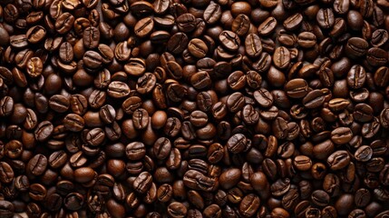 Naklejka premium Coffee beans and beautiful background