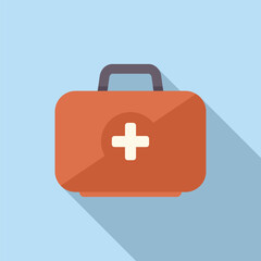 Fototapeta premium First aid kit closed, for use in case of an accident, to give first aid