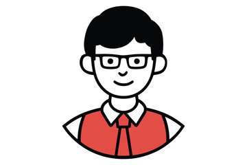 Boy Vector silhouette illustration.