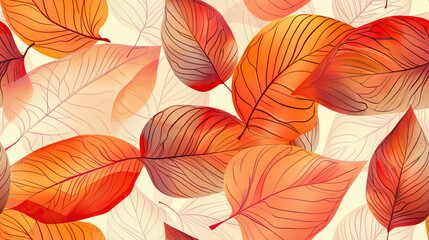 Fototapeta premium Autumnal Leaf Design
