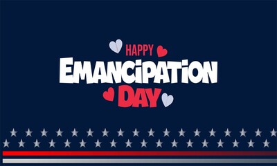 Happy Emancipation Day  ,US holiday  , vektor ilustrarion 