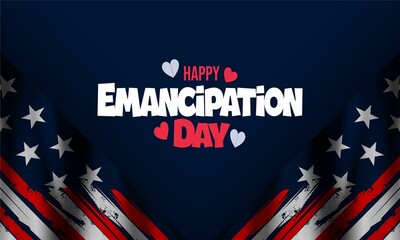 Happy Emancipation Day  ,US holiday  , vektor ilustrarion 