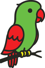 A cut parrot vector art 