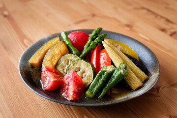 夏野菜の揚げびたし