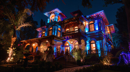 Bright and Elegant Home Interior with Decorative Lights, Interior Styling