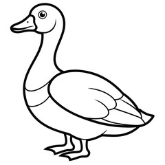 Egyptian Goose sits icon vector, Duck Editable Stroke Vector Line Icon, Goose Editable Stroke Vector Line Icon, 