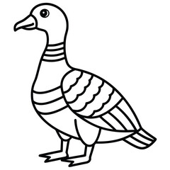 Egyptian Goose sits icon vector, Duck Editable Stroke Vector Line Icon, Goose Editable Stroke Vector Line Icon, 