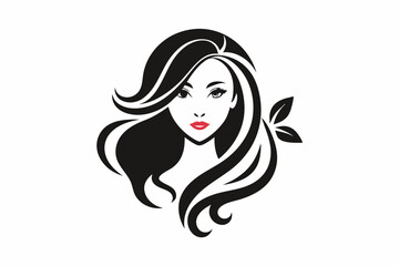 Fashion logo design silhouette vector art illustration