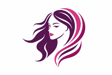 Fashion logo design silhouette vector art illustration