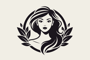 Fashion logo design silhouette vector art illustration