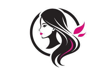 Fashion logo design silhouette vector art illustration