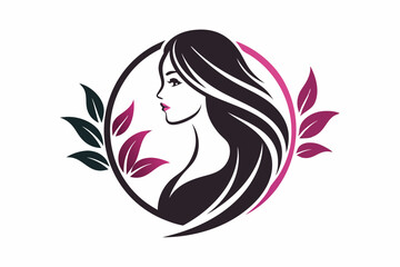 Fashion logo design silhouette vector art illustration