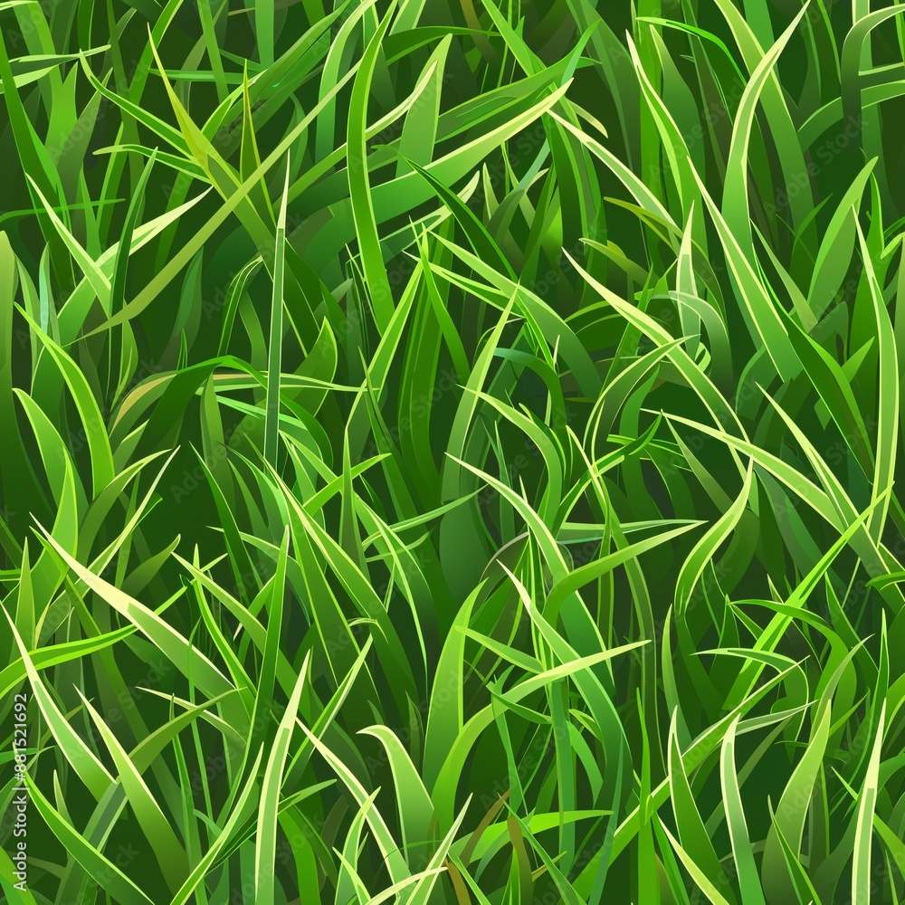 Aufkleber a seamless pattern featuring a well-maintained grass texture, with evenly distributed blades and a v