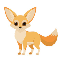 Fototapeta premium Illustration of Pretty Fennec fox Isolated