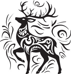Stylist designed Deer Illustration vector .