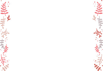 紅葉した植物のフレーム