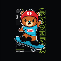 child playing with a toy bear cartoon vector illustration