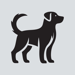 vector silhouette dog