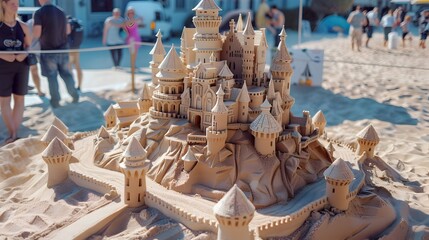 Impressive Sandcastle in Labor Day Beachside Competition