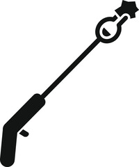 Black silhouette icon of a gas torch burning with a flame coming out of the top