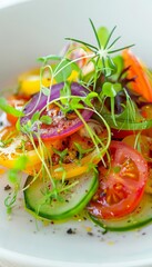 Highresolution photo of a delicious dish made with soilgrown vegetables, Dishes, Farmtotable dish