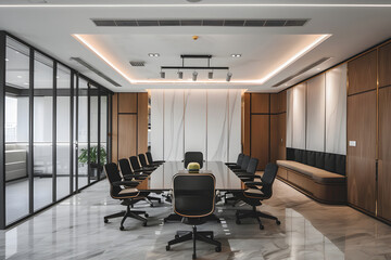 Fototapeta premium 会社オフィスの会議室のインテリア