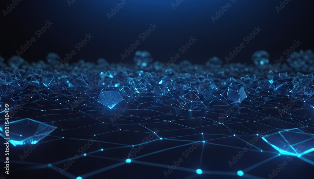 Aufkleber abstract network connections on dark background. technology and data visualization.180