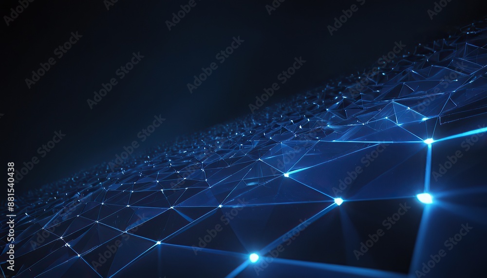 Aufkleber abstract network connections on dark background. technology and data visualization.180