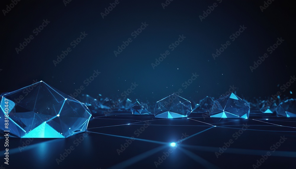Aufkleber abstract network connections on dark background. technology and data visualization.180