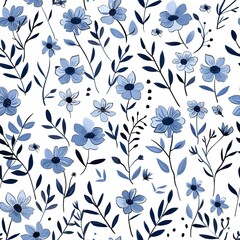 seamless background with flowers pattern 