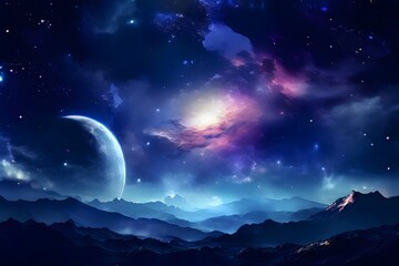 Galaxy background, Ai Generated