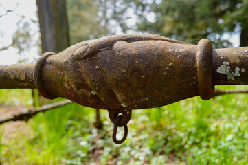 Rusted Grave of Clasped Hands: A Symbolic Rest
