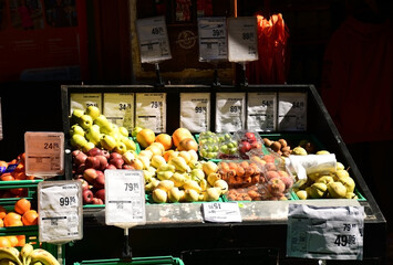 Farm-Fresh Produce in Store Bins