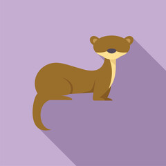 Cartoon otter is looking curious while sitting in a relaxed pose